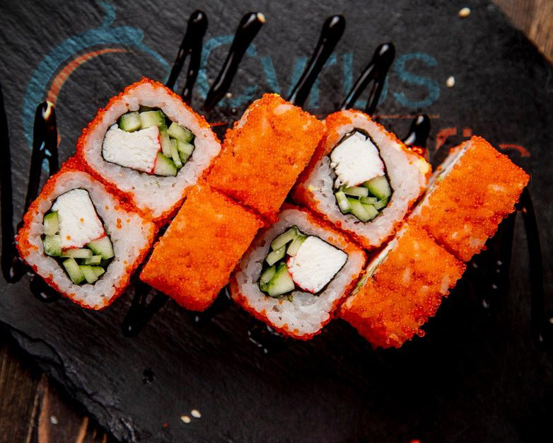 Tobiko Caviar in sushi